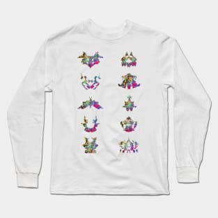 Collection of Rorschach inkblot tests Long Sleeve T-Shirt